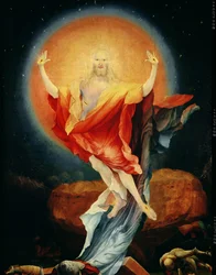 Zmartwychwstanie Chrystusa, z prawego skrzydła Ołtarza w Isenheim, ok. 1512-16 olej na płycie, detal 17677